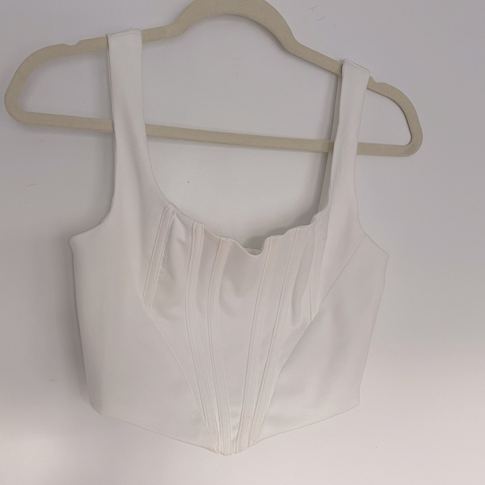 WHITE CORSET TANK (M)